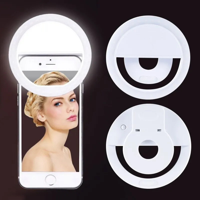 Photography Lighting Overhead - USB recarregável LED Selfie Ring Light