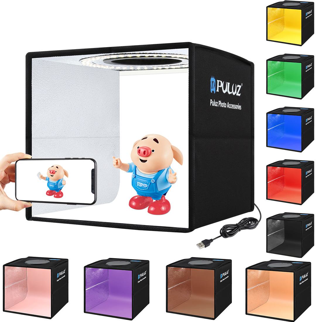Photography Lighting And Backdrop - Portátil de mesa dobrável mini softbox