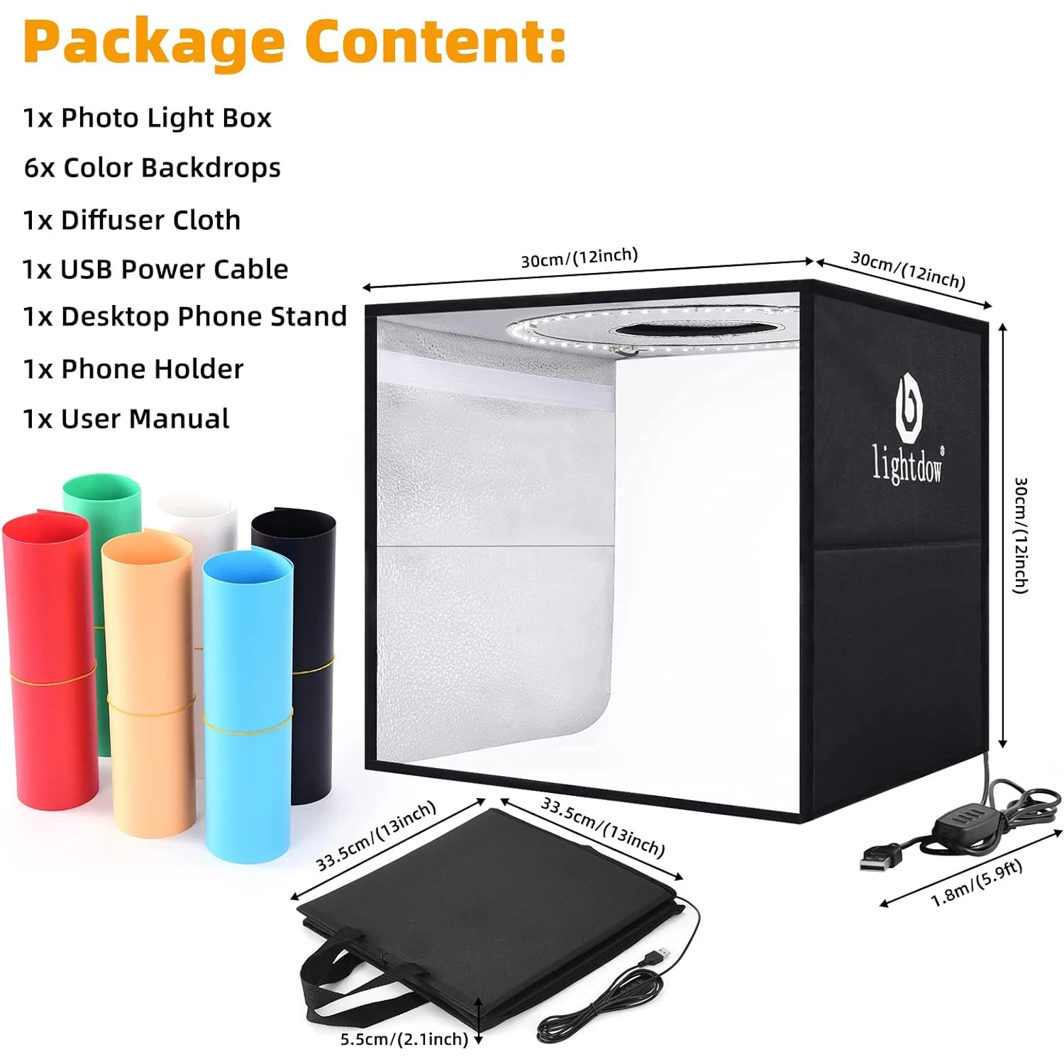 Photography Lighting Kit - Lightdow Photo Studio Light Box Kit