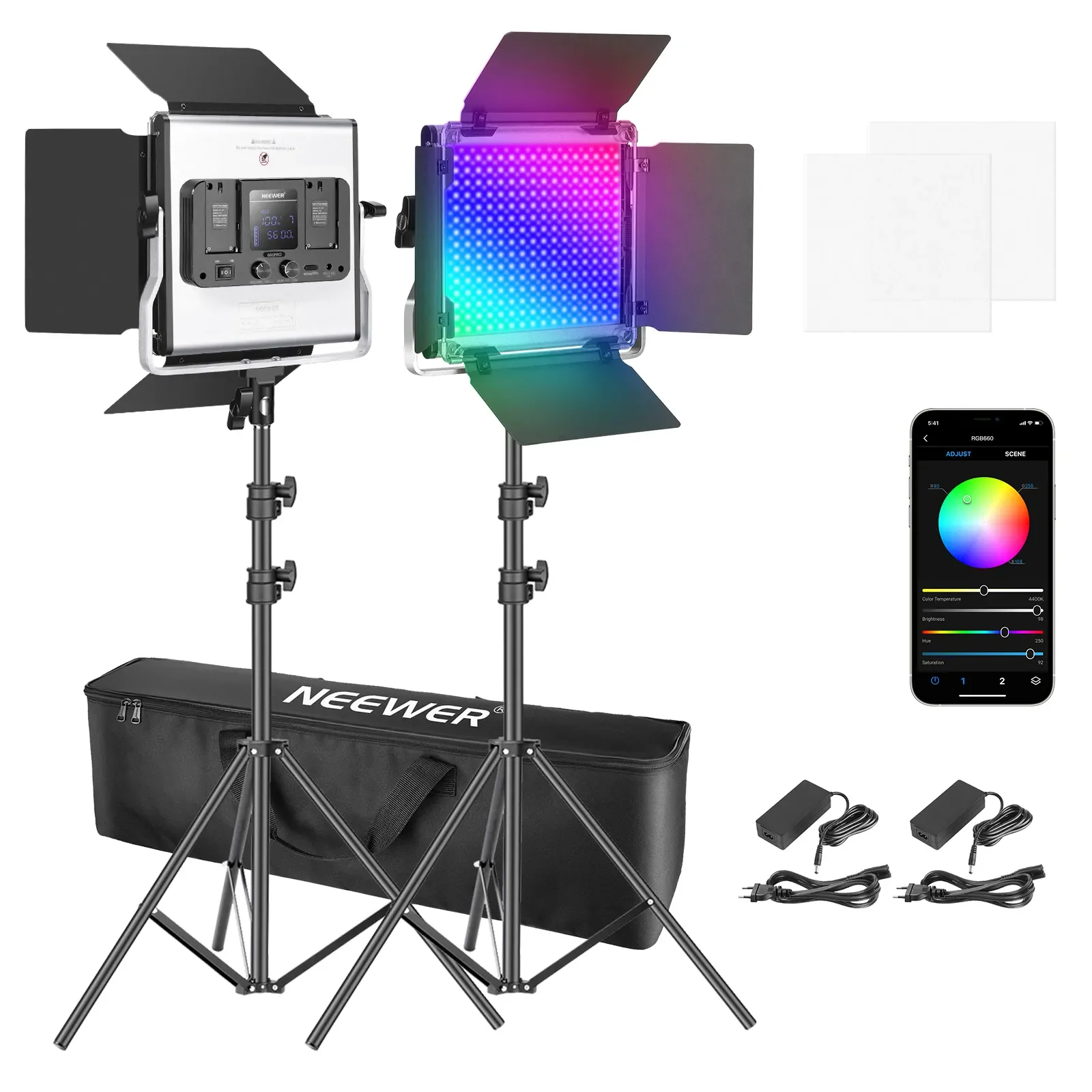 Photography Lighting Kit Neewer - Neewer 2 Pacotes de Luz LED