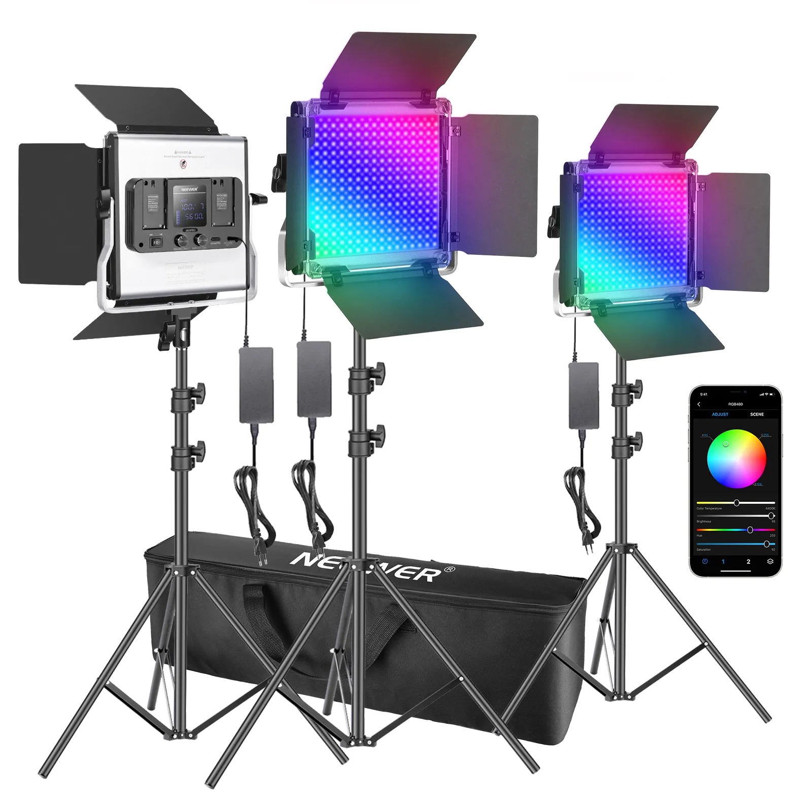 Photography Lighting Kit Neewer - Neewer 3 Pacotes de Luzes LED