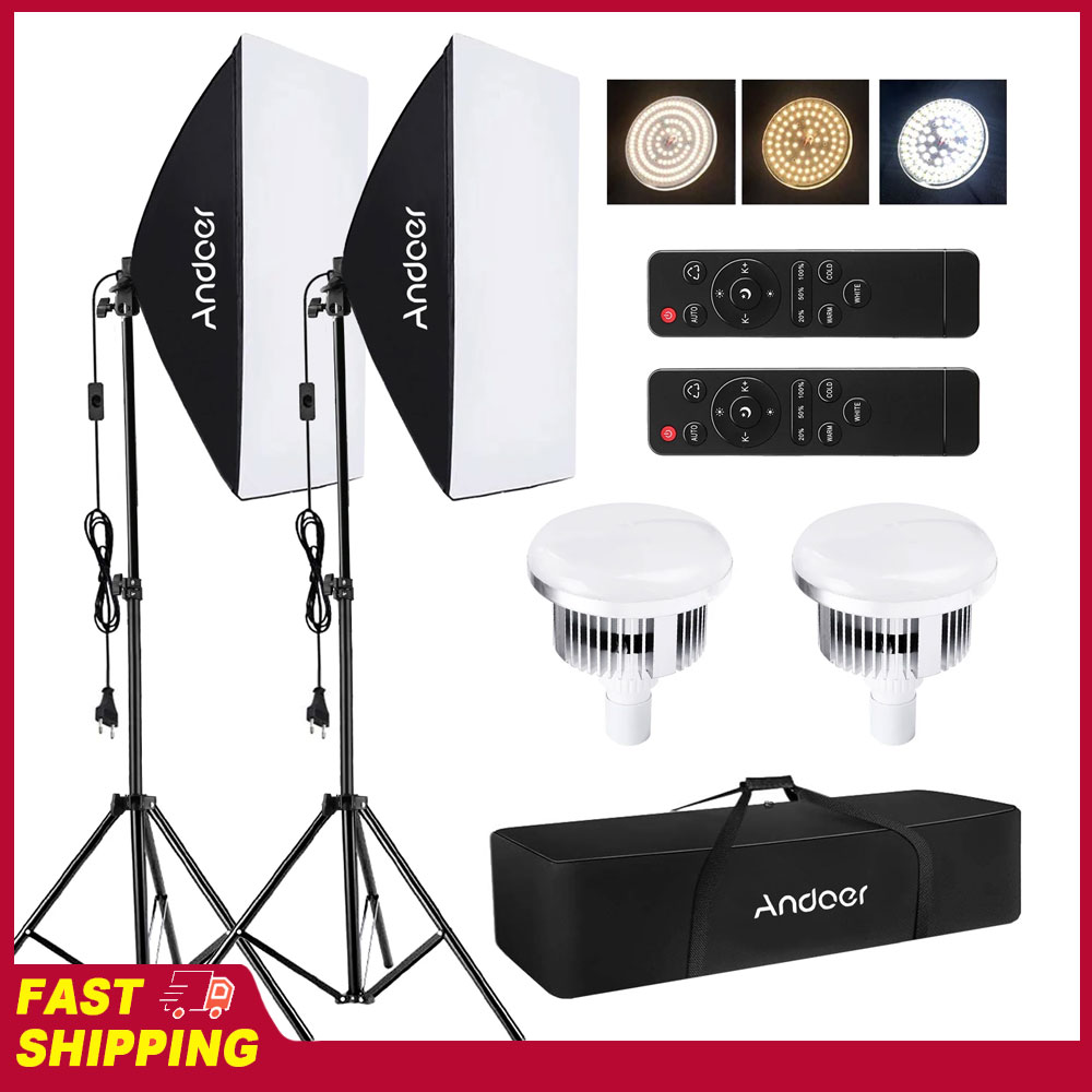 Photography Lighting Set - Conjunto de Iluminação Softbox Andoer para