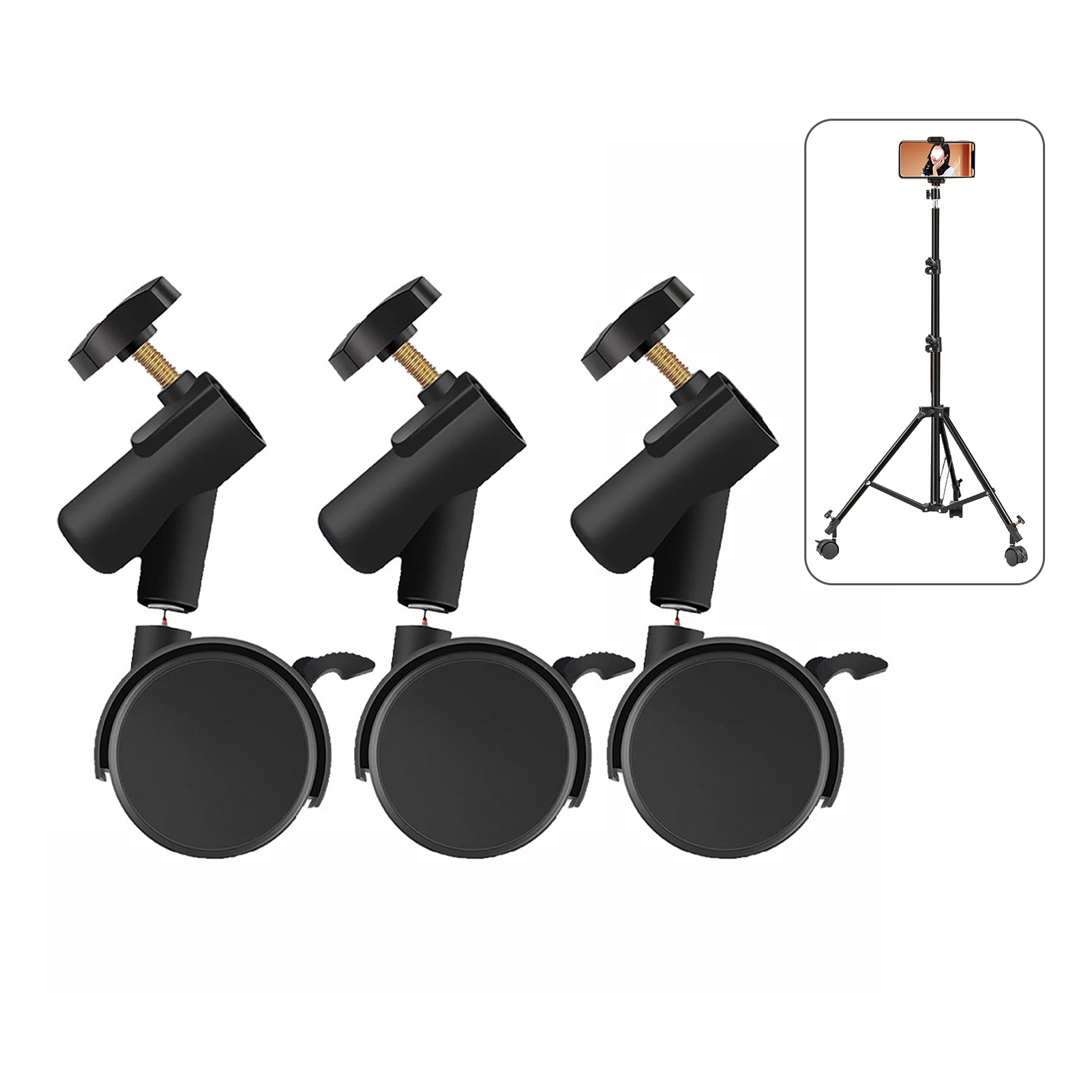 Photography Lighting Set - Conjunto com 3 Rodas Flexíveis com