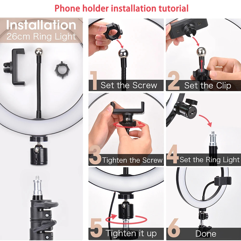 Luz de Anel LED para Selfie 16 - Photography Lighting Overhead avaliação e preço