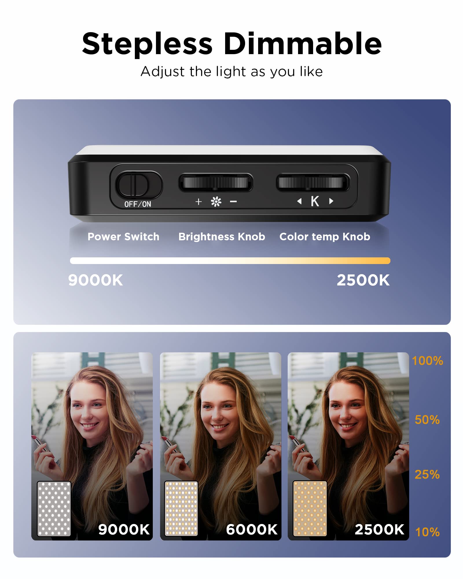 Luz led para selfie, 3000mah,  - Photography Lighting Overhead avaliação e preço