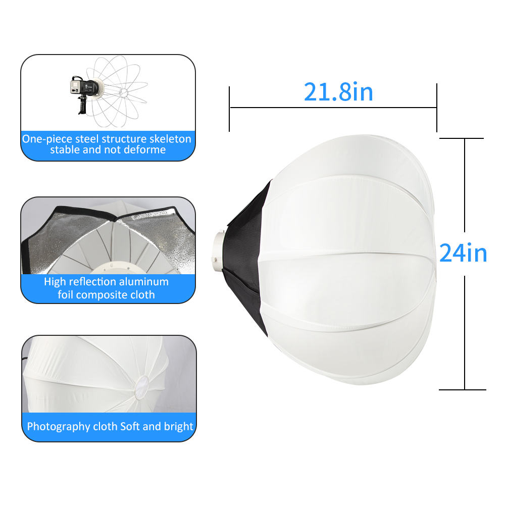 Lanterna globo de 115w, 65cm,  - Globe Modifier Round avaliação e preço