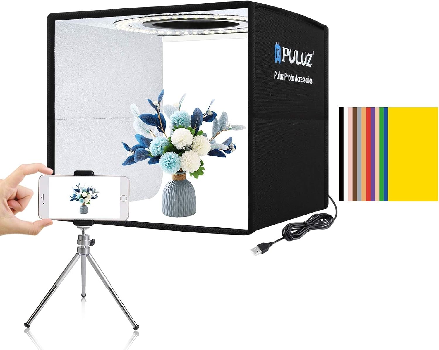 Painel de Luz LED RGB com Cont - Photography Lighting Kit avaliação e preço