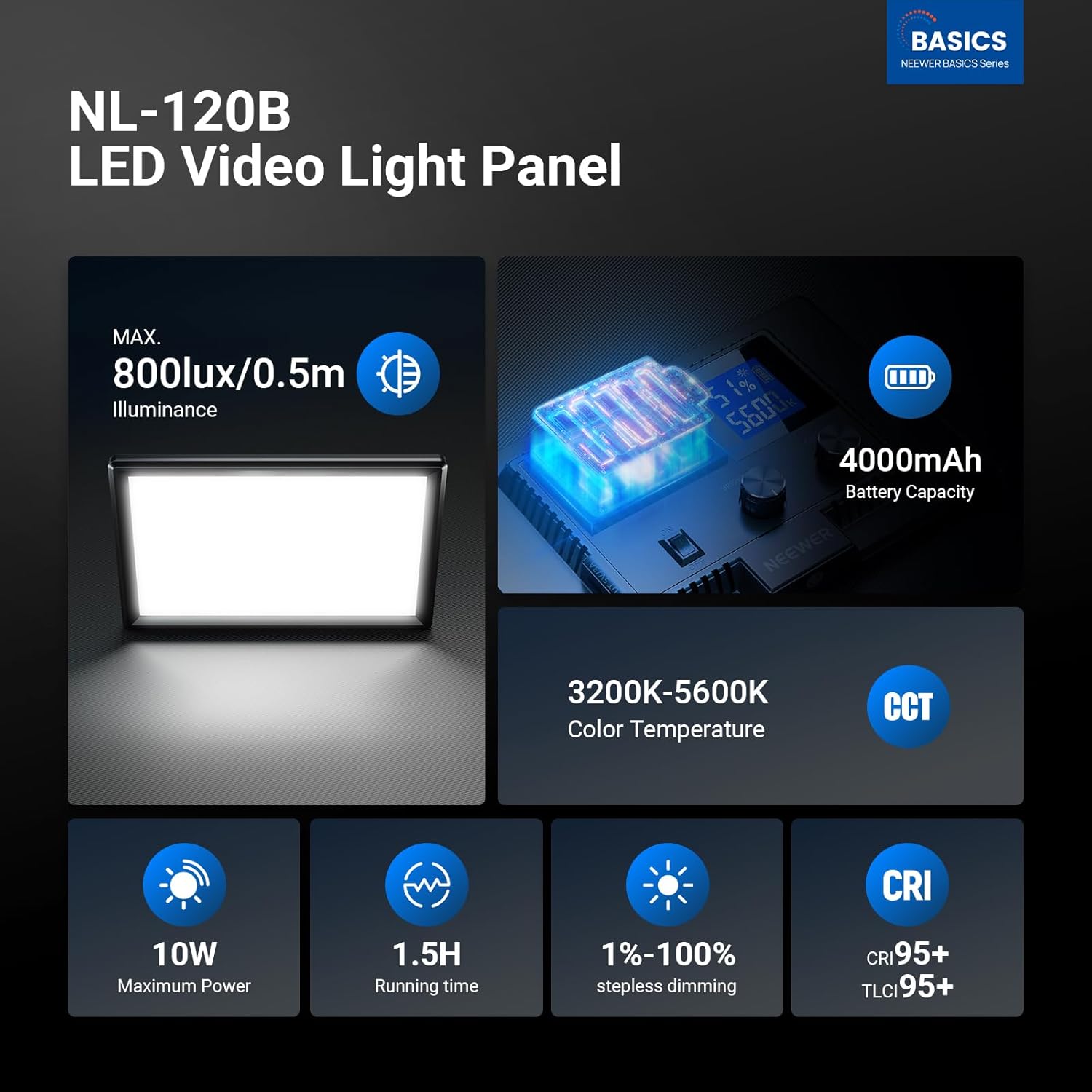 Painel de Luz LED NEEWER Basic - Photography Lighting Kit Neewer avaliação e preço