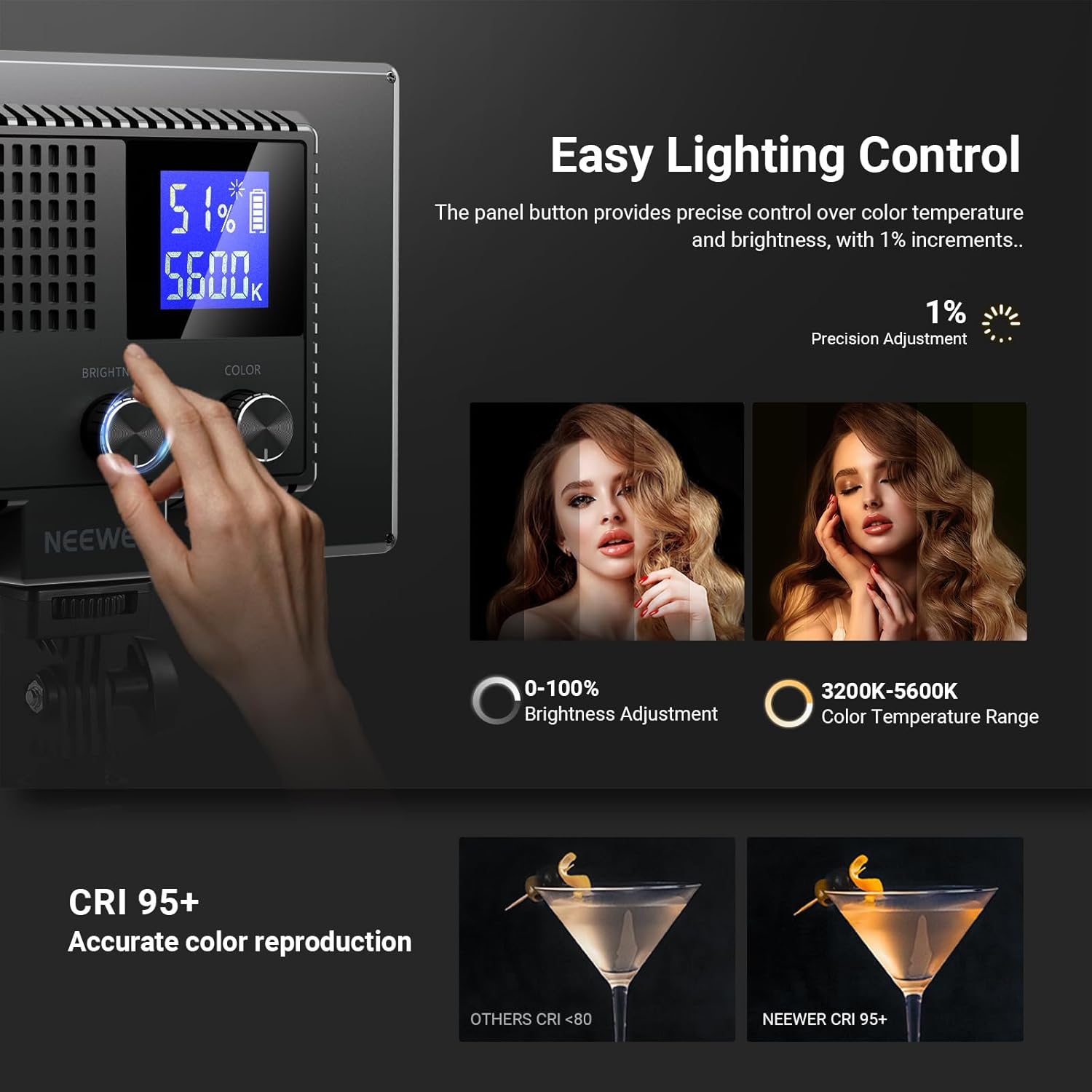 Painel de Luz LED NEEWER Basic - Photography Lighting Kit Neewer avaliação e preço