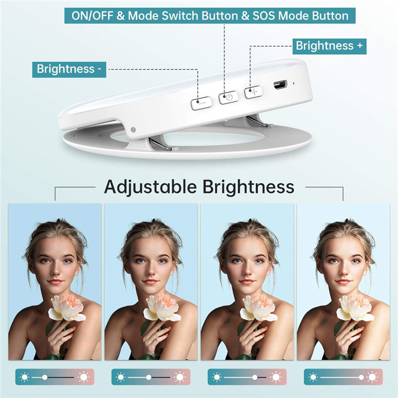 Portátil led clipe anel de luz - Photography Lighting Overhead avaliação e preço