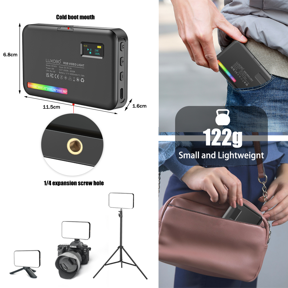 Luxceo v10 pro luz de vídeo rg - Torjim Rgb Photography Video Lighting avaliação e preço