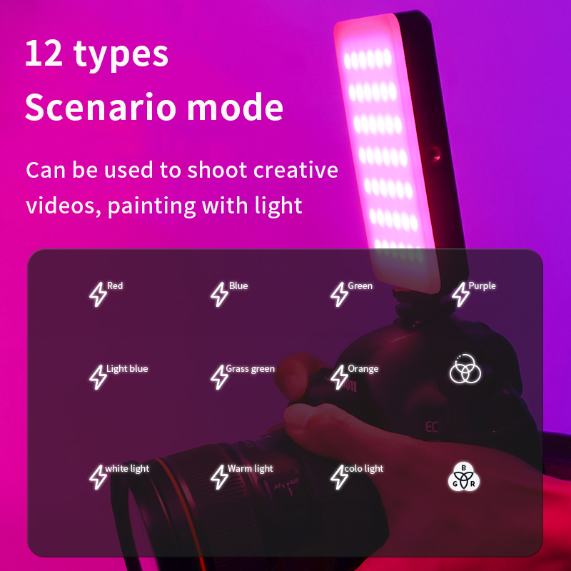 Luz de vídeo rgb portátil led  - Torjim Rgb Photography Video Lighting avaliação e preço