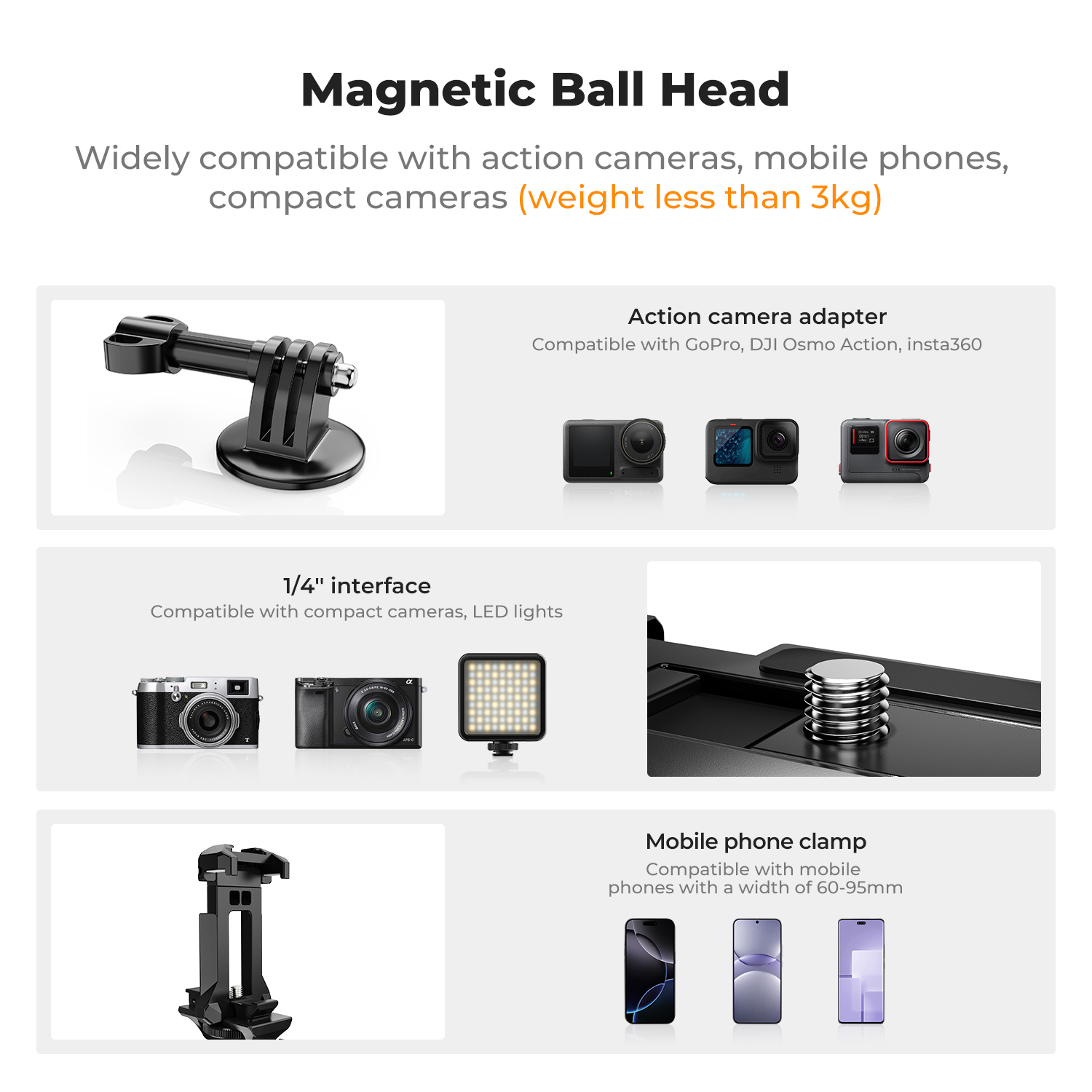 Suporte Magnético para Câmera  - Gopro Action Camera Hero 11 Black avaliação e preço