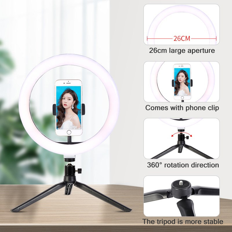26cm 10 polegada led anel self - Photography Lighting Kit avaliação e preço