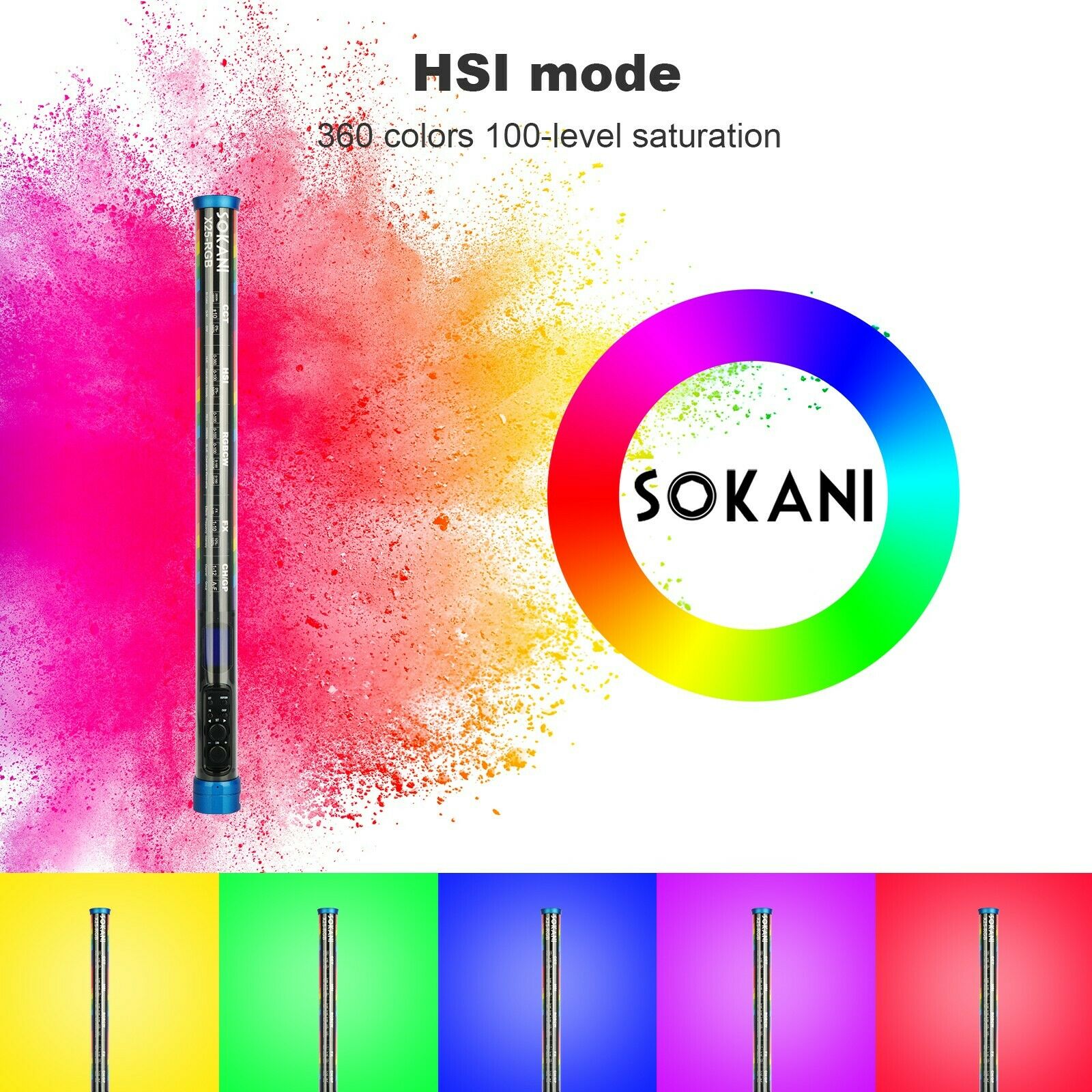 Sokani X25 RGB LED Video Light - Torjim Rgb Photography Video Lighting avaliação e preço