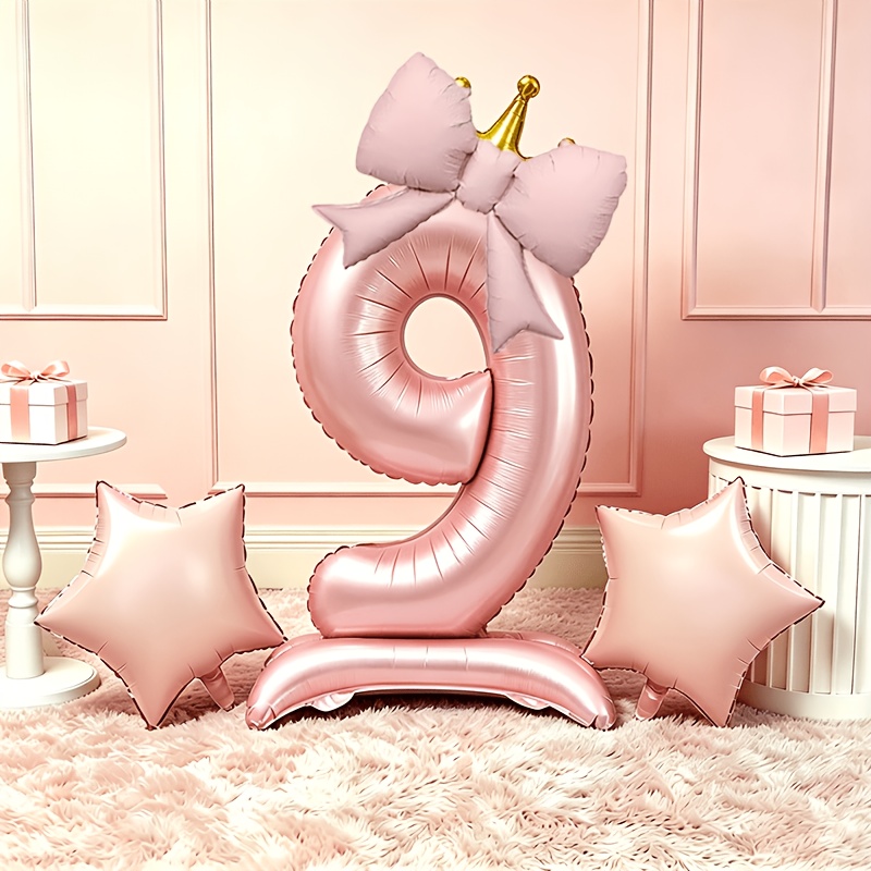 Balões 3D Rosa Luxo Leve 0-9,  - Photography Lighting Kit avaliação e preço