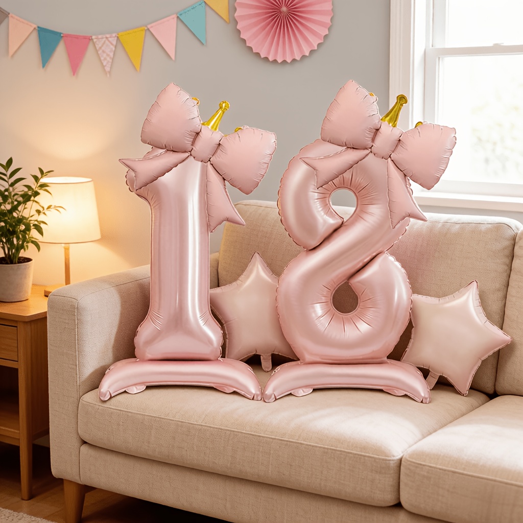 Balões 3D Rosa Luxo Leve 0-9,  - Photography Lighting Kit avaliação e preço