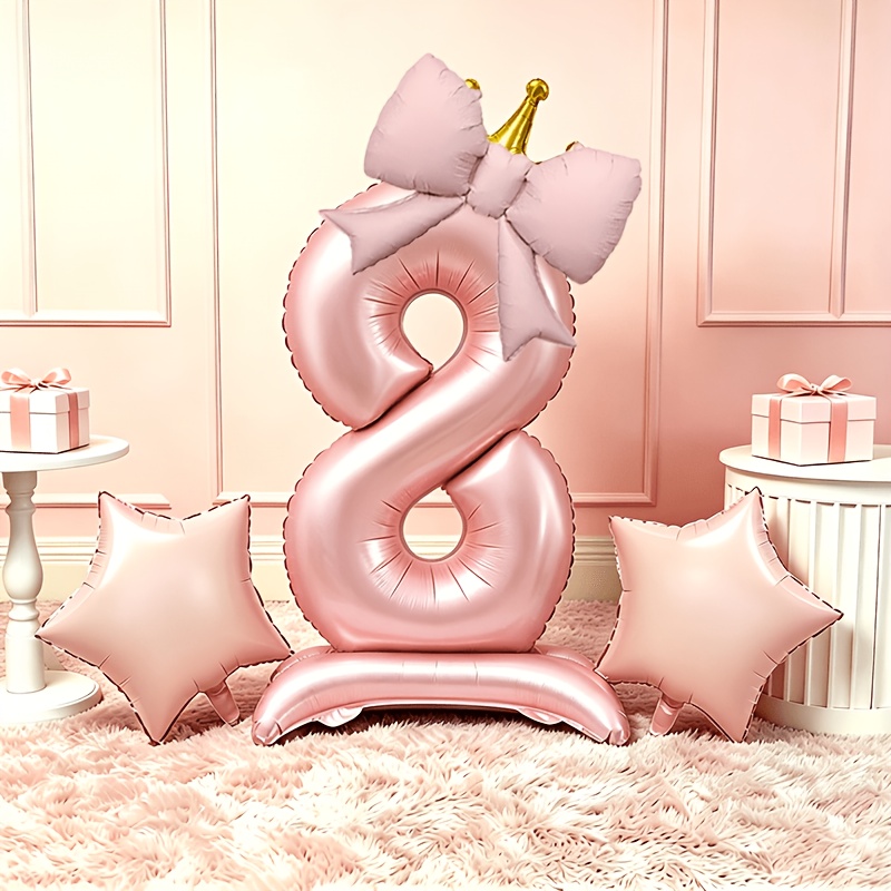 Balões 3D Rosa Luxo Leve 0-9,  - Photography Lighting Kit avaliação e preço