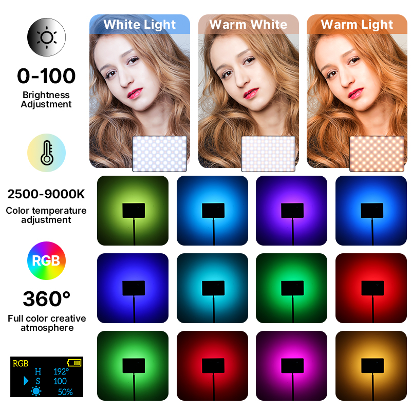Ulanzi lt003 15w rgb luz de ví - Torjim Rgb Photography Video Lighting avaliação e preço