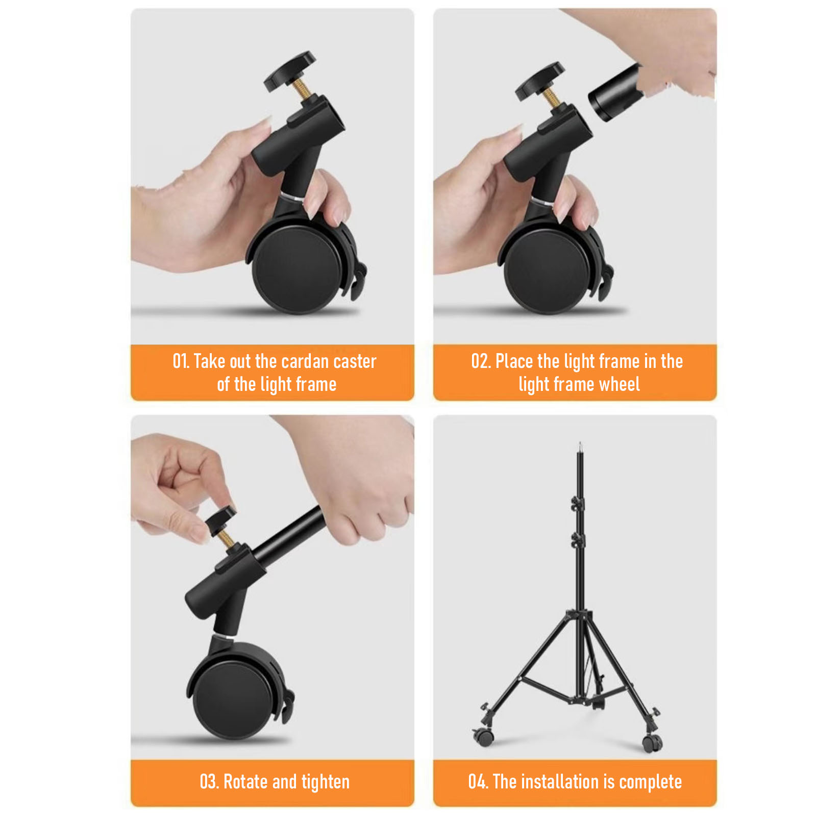 Conjunto com 3 Rodas Flexíveis - Photography Lighting Set avaliação e preço