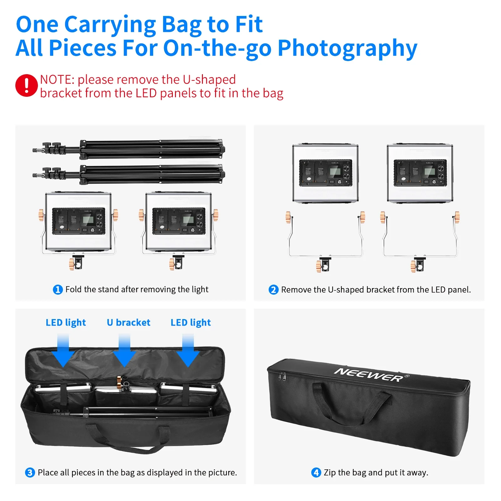 Neewer 2 Pacotes de Kit de Ilu - Photography Lighting Kit Neewer avaliação e preço