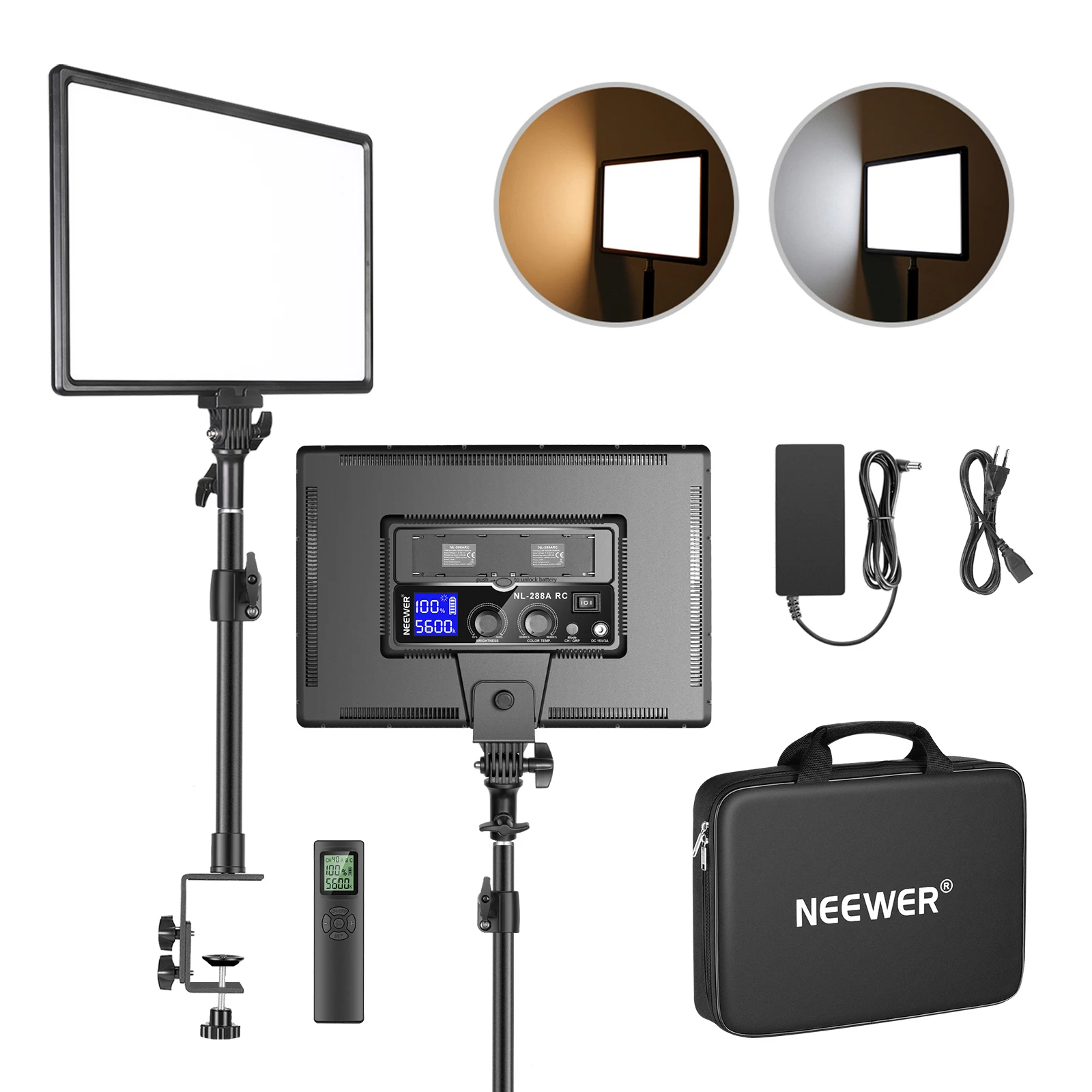 Luz de vídeo LED Neewer com su - Photography Lighting Kit Neewer avaliação e preço