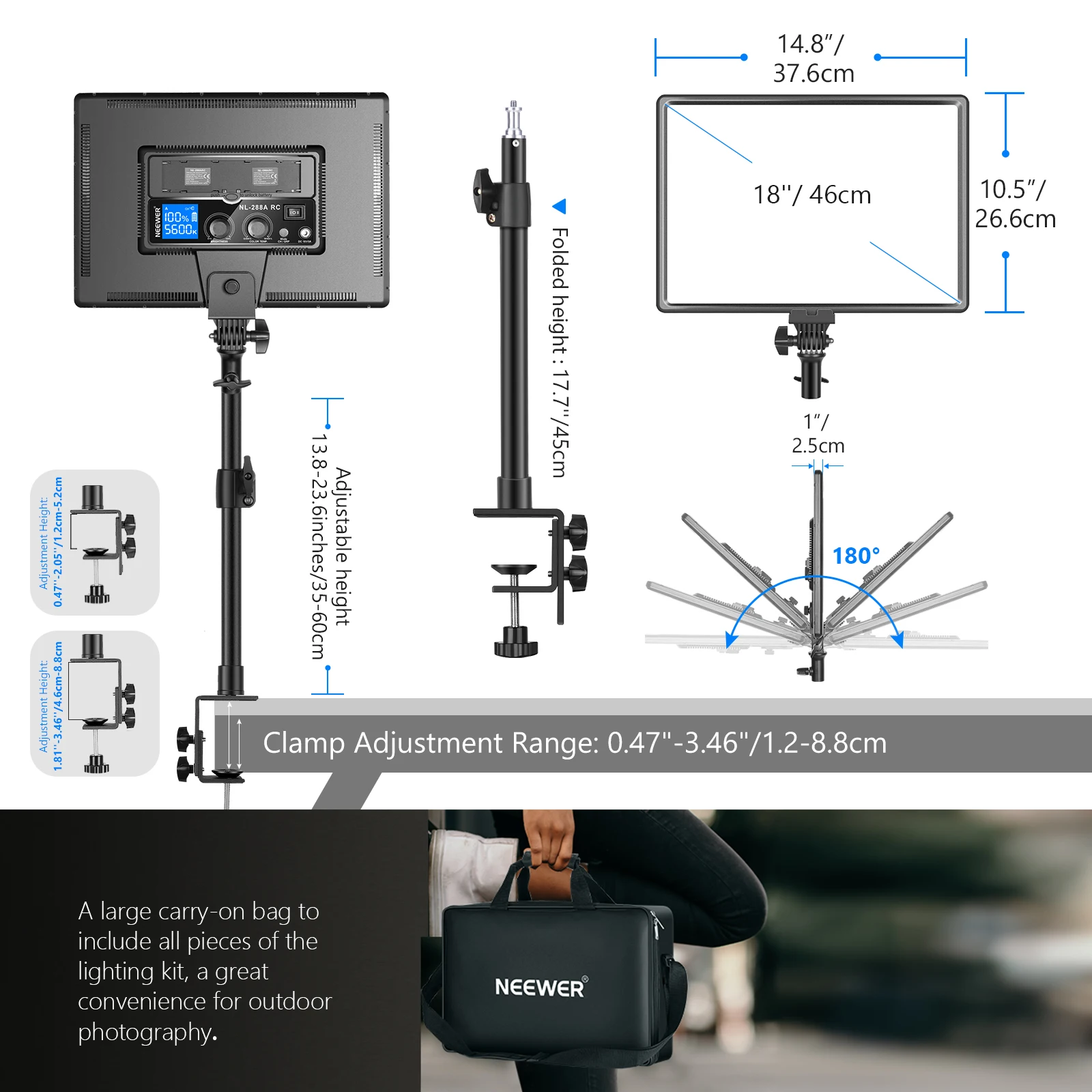 Luz de vídeo LED Neewer com su - Photography Lighting Kit Neewer avaliação e preço